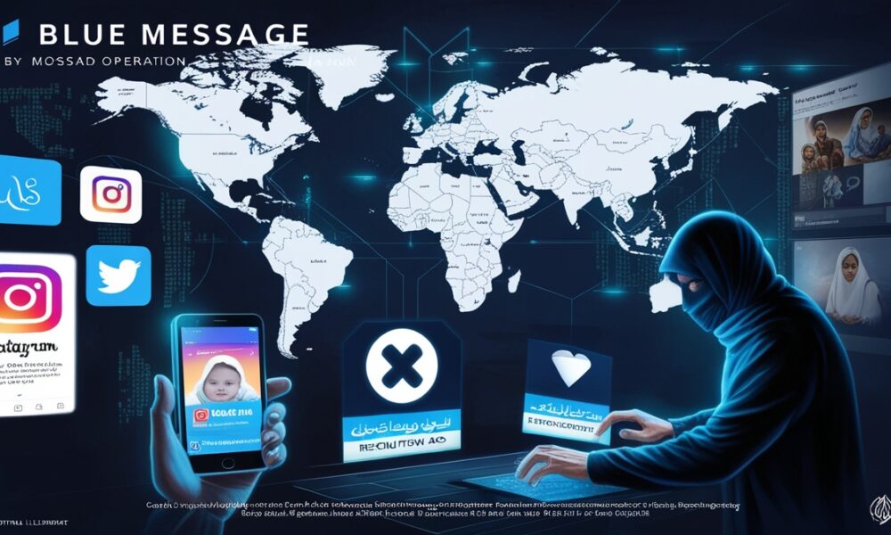 Iklan Blue Message Mossad online menarget Iran dengan pesan psy-op