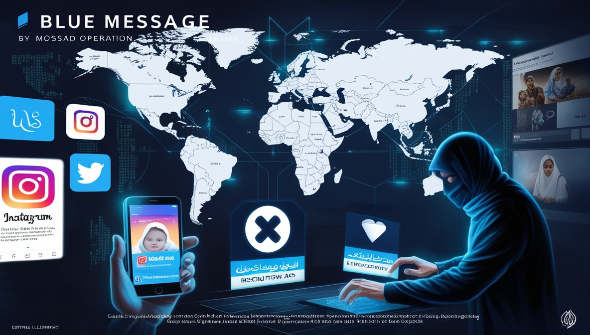 Iklan Blue Message Mossad online menarget Iran dengan pesan psy-op