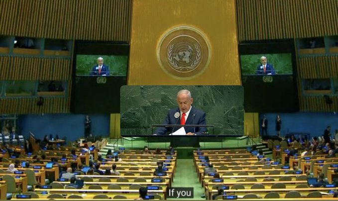 Delegasi meninggalkan ruang sidang PBB saat pidato Netanyahu, simbol isolasi Israel.