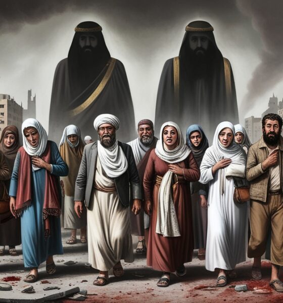 Warga Alawi Suriah meninggalkan rumah yang ditandai X hitam di Al-Somaria.