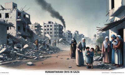 Warga sipil Gaza menghadapi kehancuran kota setelah serangan, termasuk anak-anak dan lansia yang mencari perlindungan, menunjukkan krisis kemanusiaan.