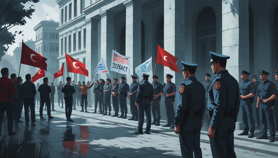 Polisi membubarkan demonstran CHP di Istanbul, contoh politik represif Turki