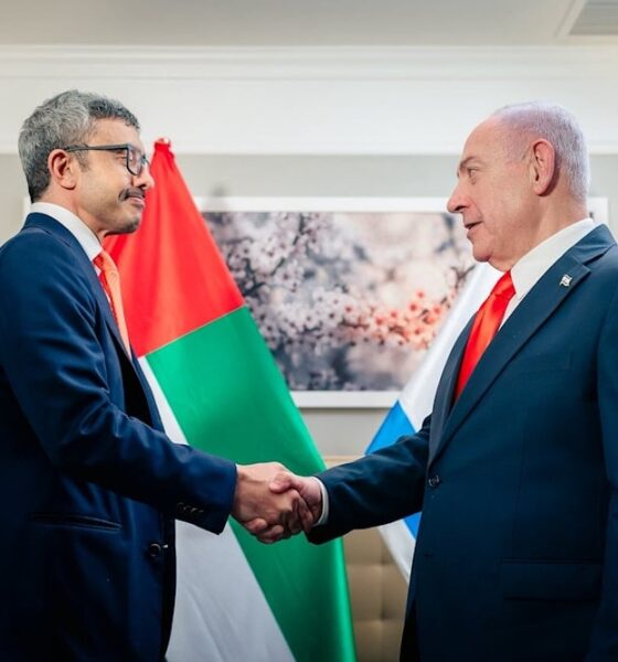 Menteri Luar Negeri UEA bertemu Netanyahu di New York, kontras dengan aksi walkout PBB. September 27, 2025 – (X/@OFMUEA)