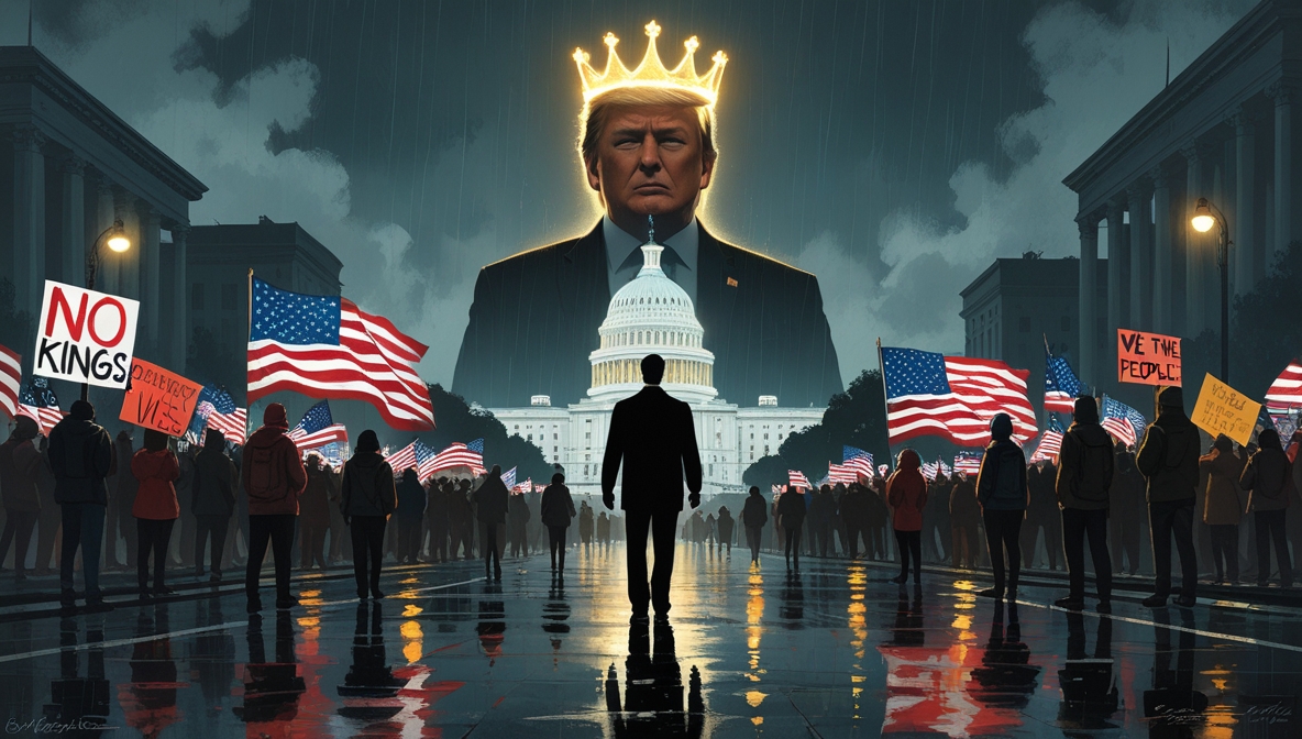 Trump, No Kings, demokrasi Amerika, otoritarianisme, protes nasional