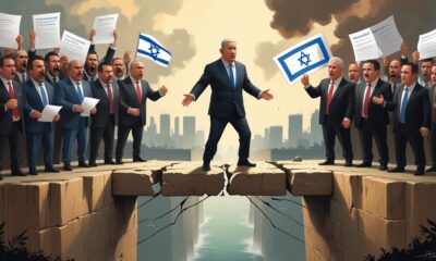 Netanyahu struggling to balance between U.S. pressure and extremist allies on a cracking bridge.