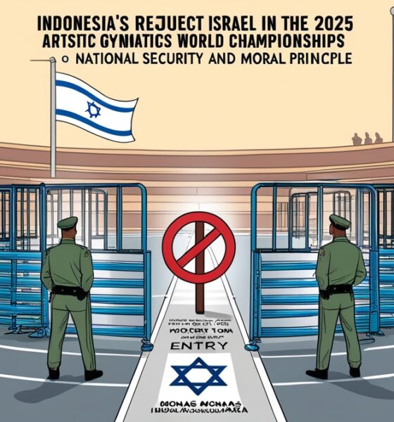 Symbolic illustration of Indonesia prioritizing national security over hosting Israeli athletes