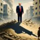 Trump’s shadow forms a gun over Gaza’s ruins.