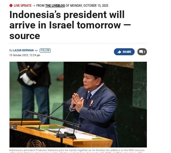 Propaganda Israel gunakan isu kunjungan Prabowo ke Israel untuk memengaruhi opini publik Indonesia.