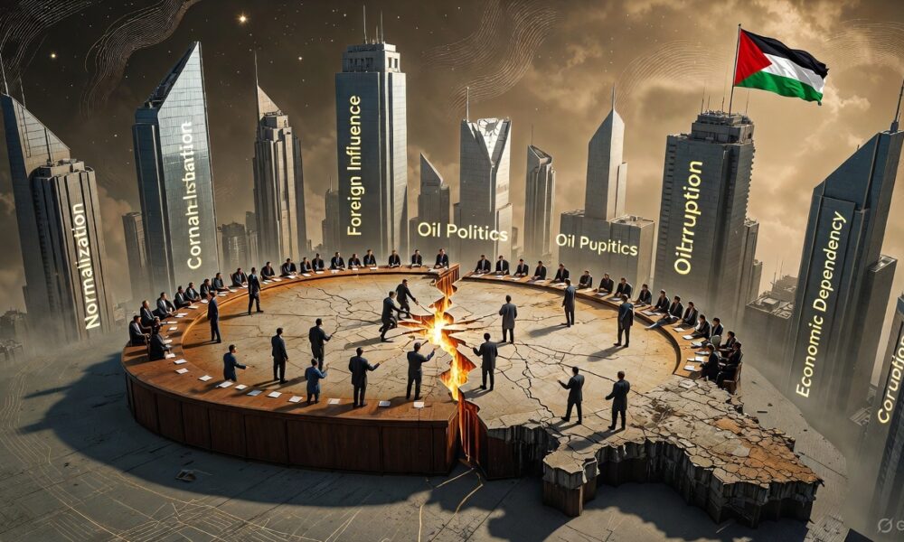 Symbolic illustration of Arab unity being rebuilt amid political fragmentation.