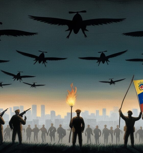 Symbolic illustration of Venezuela’s struggle for sovereignty under CIA’s shadow.