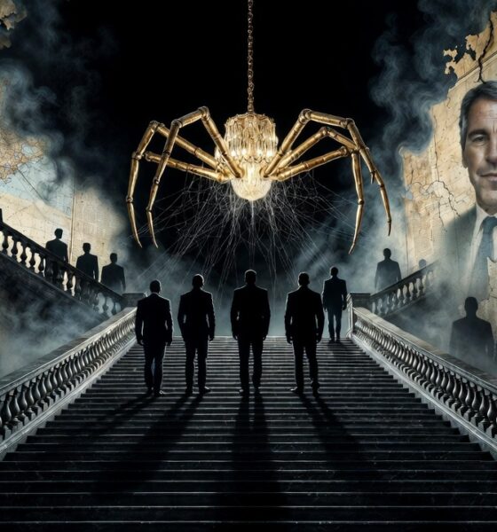 Symbolic illustration of power, corruption, and Epstein’s lingering influence in politics.