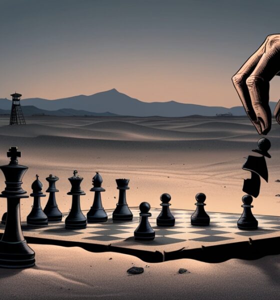 Ilustrasi simbolik konflik Suriah–Lebanon yang menggambarkan permainan geopolitik di balik koalisi anti-ISIS.