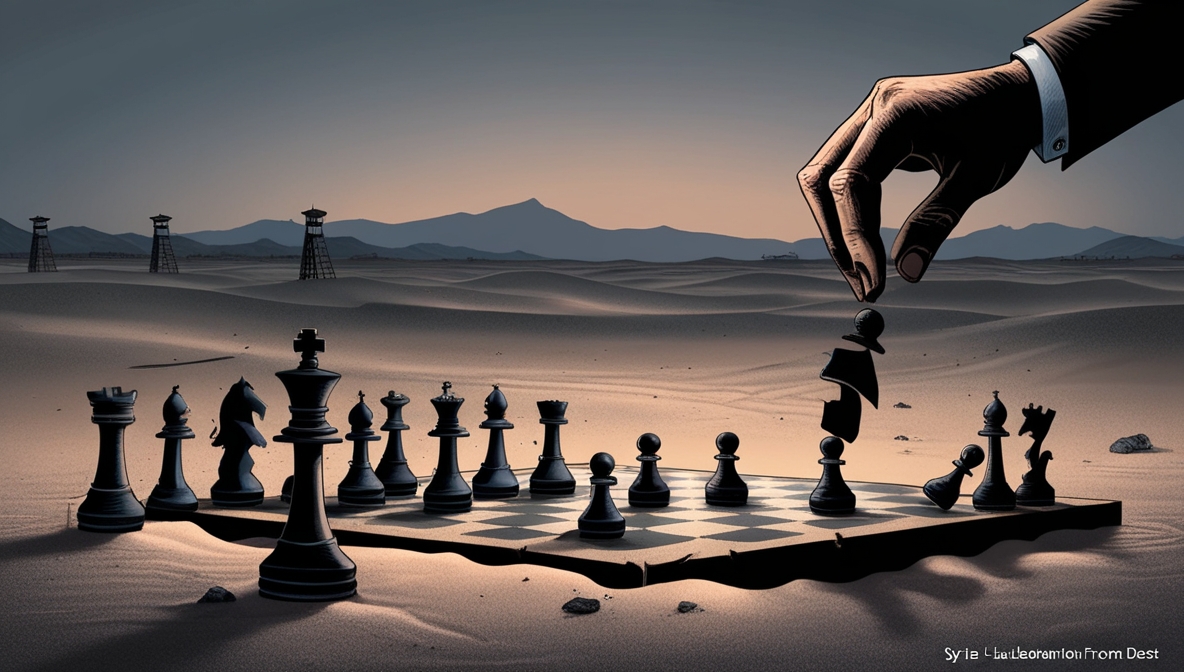 Ilustrasi simbolik konflik Suriah–Lebanon yang menggambarkan permainan geopolitik di balik koalisi anti-ISIS.