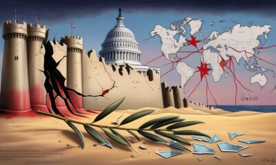 Symbolic image of Syria’s alliance shift from resistance to U.S.–Israel bloc.