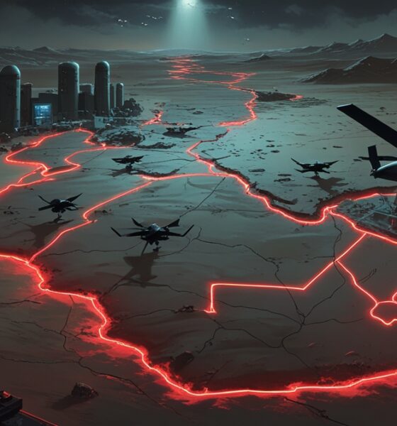 Peta Timur Tengah dengan ilustrasi basis rahasia Israel di Irak dekat Iran