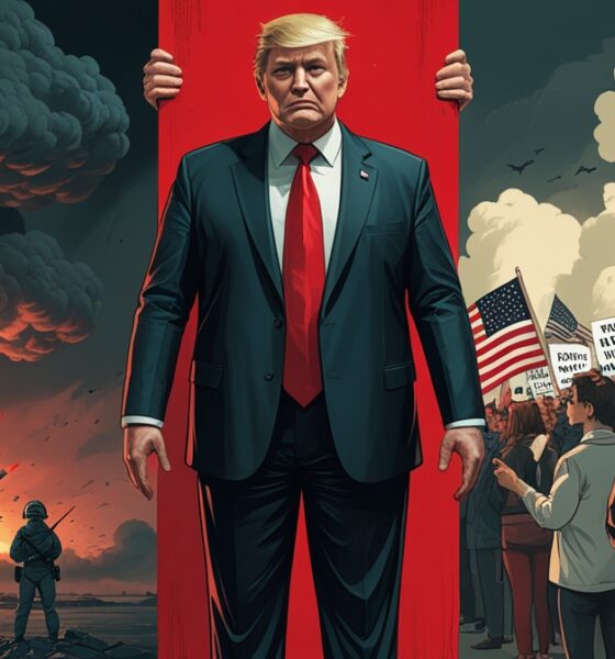 Demonstrasi publik Amerika menolak perang Iran