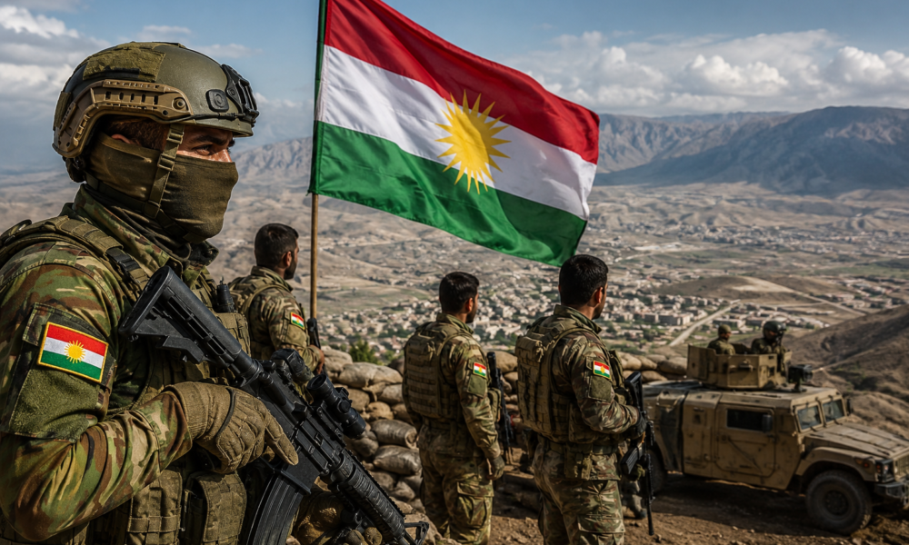 Pasukan Peshmerga Kurdistan Irak di tengah meningkatnya ancaman serangan Iran