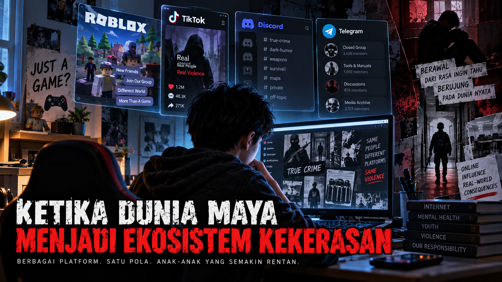 Ekosistem kekerasan di dunia maya dan fenomena True Crime Community